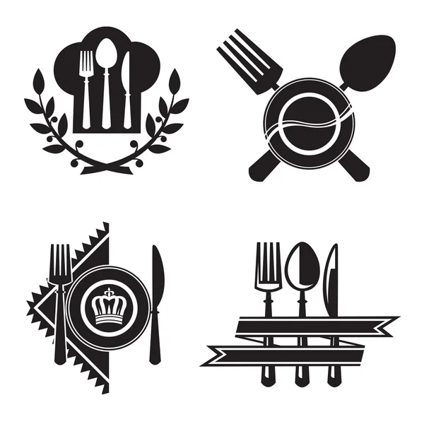 Ícones de restaurante — Vetor de Stock
