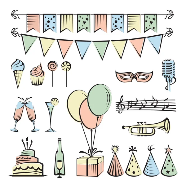 Party icons — Stock Vector