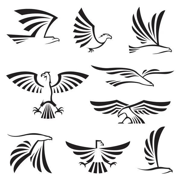 Símbolos águila — Vector de stock