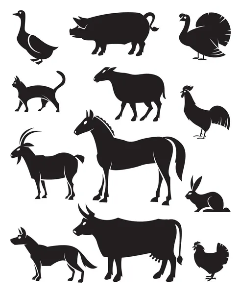 Farm animals — Stock Vector