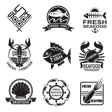 Deniz ürünleri Icon set