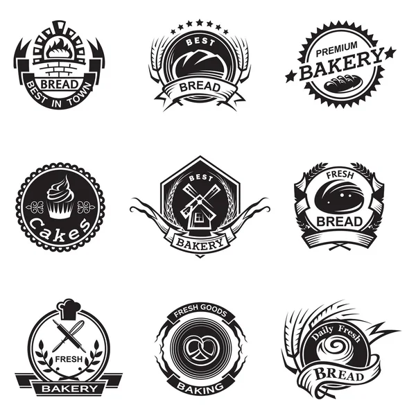 Set de etiquetas de panadería — Vector de stock