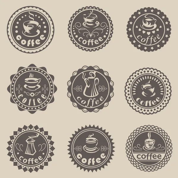 Koffie etiketten — Stockvector