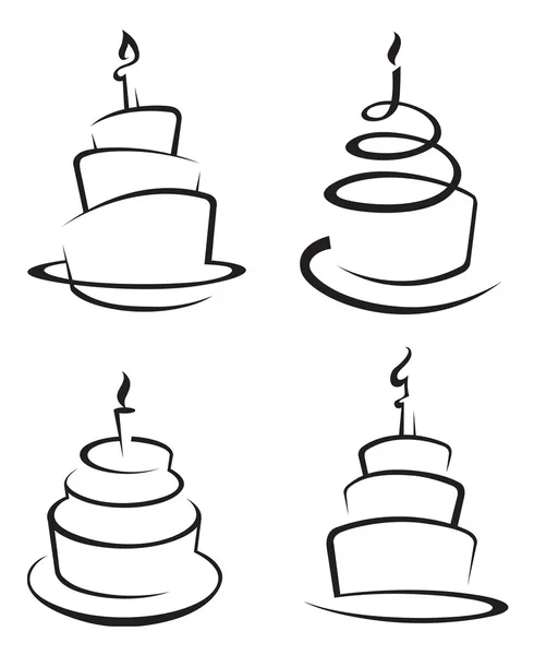 Set of cakes — Stock Vector