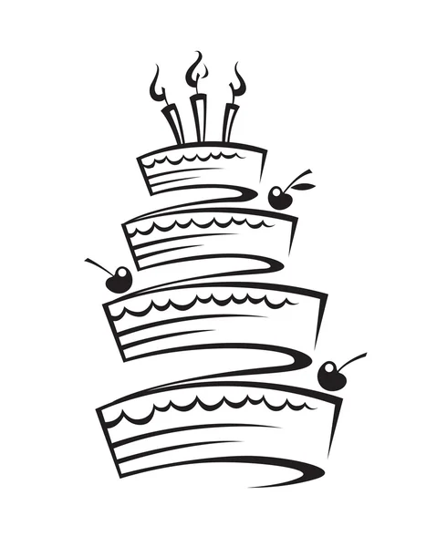 Gâteau d'anniversaire — Image vectorielle