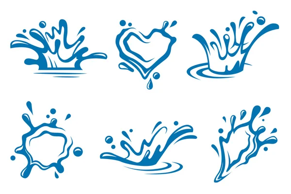 Iconos de agua — Vector de stock