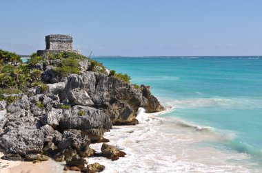 Tulum Maya harabeleri Meksika 'da