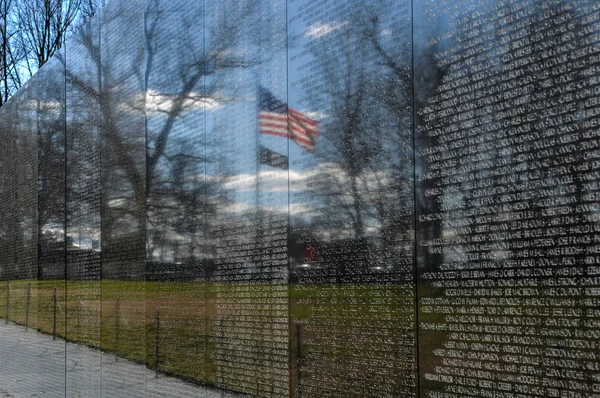 越战纪念碑在华盛顿特区 — 图库照片