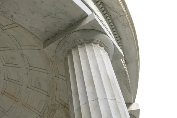 Pilar de pedra e cúpula em branco — Fotografia de Stock