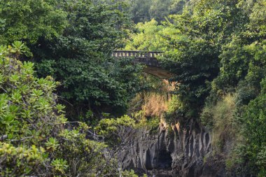 maui Hawaii hana yolu üzerindeki köprü