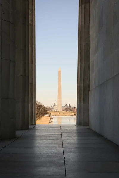 Washington Anıtı ve Meclis Tepesi — Stok fotoğraf