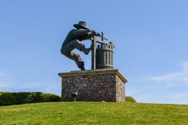 Winemaker Statue in Napa Valley California clipart