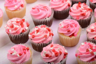Sevgililer günü Cupcakes pembe