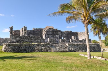Tulum Meksika 'da Maya harabeleri