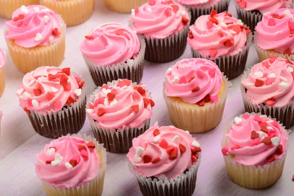 Cupcakes de vacaciones rosadas —  Fotos de Stock