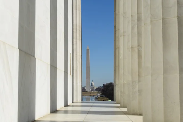 Monumento a Washington y Capitolio — Foto de Stock