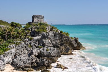 Tulum Meksika 'da Maya harabeleri