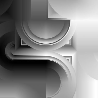 Benzersiz soyut tasarım, fraktal geometri