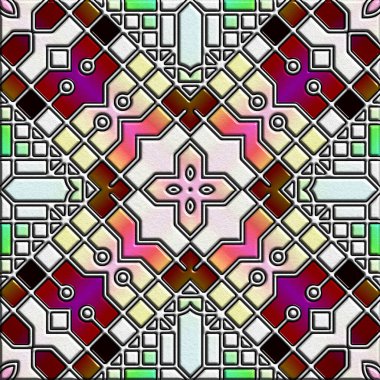 soyut sanat, mozaik desen, simetrik ve geometrik şekiller