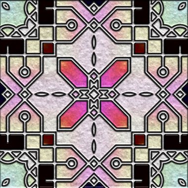 soyut sanat, mozaik desen, simetrik ve geometrik şekiller