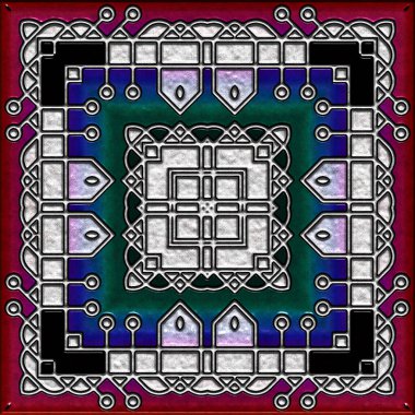 soyut sanat, mozaik desen, simetrik ve geometrik şekiller