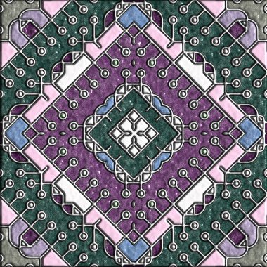 soyut sanat, mozaik desen, simetrik ve geometrik şekiller