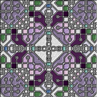 soyut sanat, mozaik desen, simetrik ve geometrik şekiller