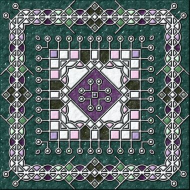 soyut sanat, mozaik desen, simetrik ve geometrik şekiller