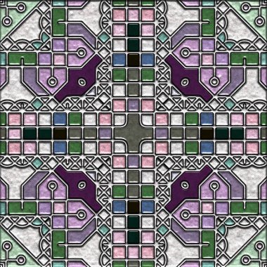 soyut sanat, mozaik desen, simetrik ve geometrik şekiller