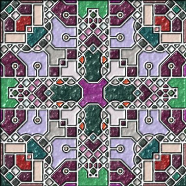 soyut sanat, mozaik desen, simetrik ve geometrik şekiller