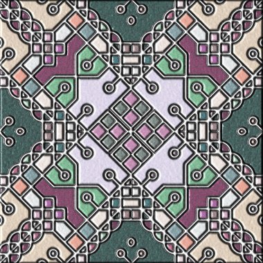 soyut sanat, mozaik desen, simetrik ve geometrik şekiller