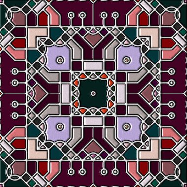 soyut sanat, mozaik desen, simetrik ve geometrik şekiller