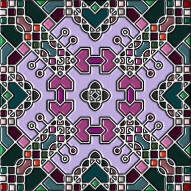 soyut sanat, mozaik desen, simetrik ve geometrik şekiller