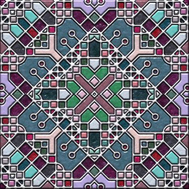 soyut sanat, mozaik desen, simetrik ve geometrik şekiller