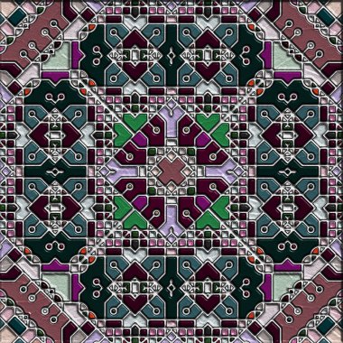 soyut sanat, mozaik desen, simetrik ve geometrik şekiller