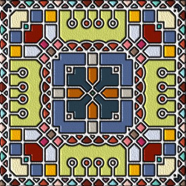 soyut sanat, mozaik desen, simetrik ve geometrik şekiller