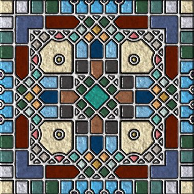 soyut sanat, mozaik desen, simetrik ve geometrik şekiller