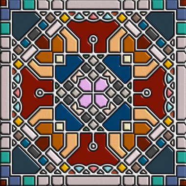 soyut sanat, mozaik desen, simetrik ve geometrik şekiller