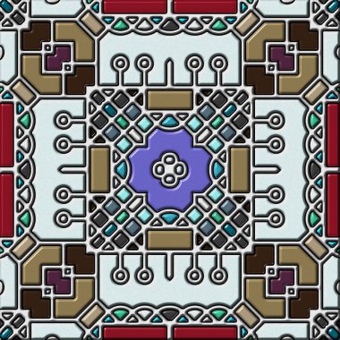 soyut sanat, mozaik desen, simetrik ve geometrik şekiller