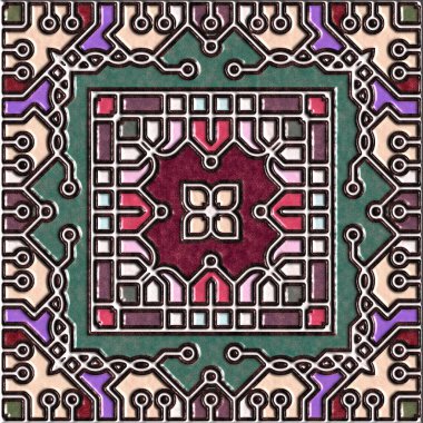 soyut sanat, mozaik desen, simetrik ve geometrik şekiller