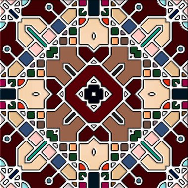 soyut sanat, mozaik desen, simetrik ve geometrik şekiller