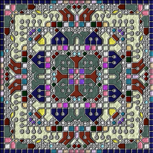 soyut sanat, mozaik desen, simetrik ve geometrik şekiller