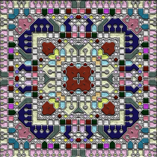 soyut sanat, mozaik desen, simetrik ve geometrik şekiller