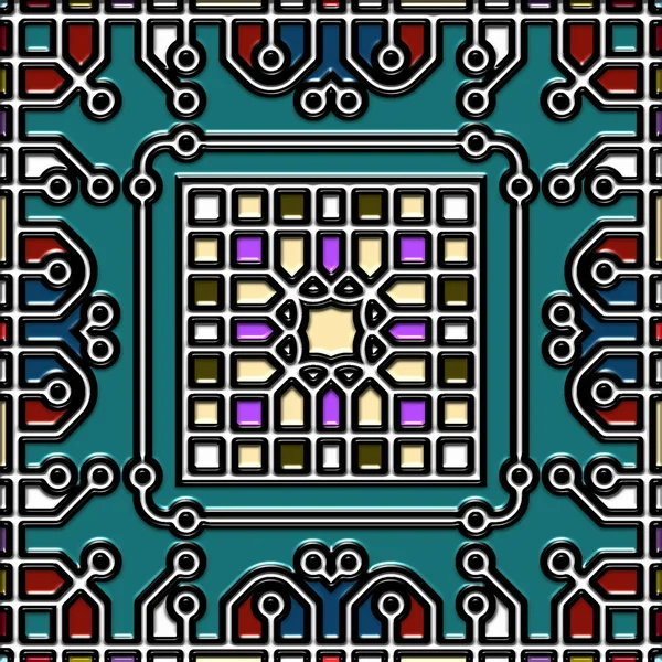 soyut sanat, mozaik desen, simetrik ve geometrik şekiller