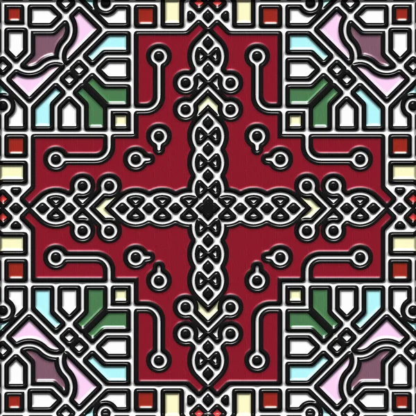 soyut sanat, mozaik desen, simetrik ve geometrik şekiller