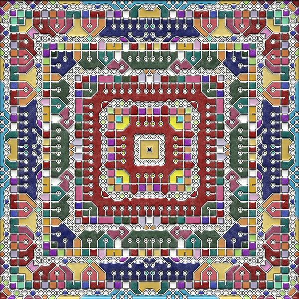 soyut sanat, mozaik desen, simetrik ve geometrik şekiller