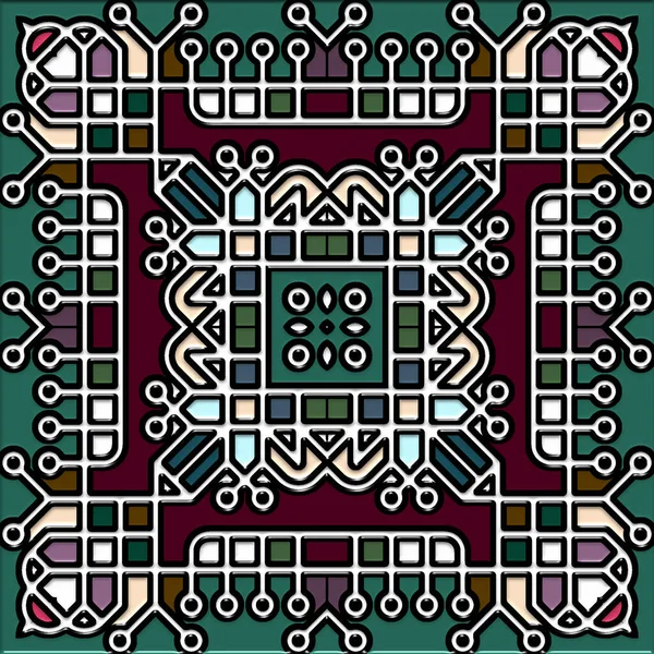 soyut sanat, mozaik desen, simetrik ve geometrik şekiller