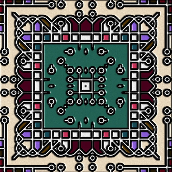 soyut sanat, mozaik desen, simetrik ve geometrik şekiller