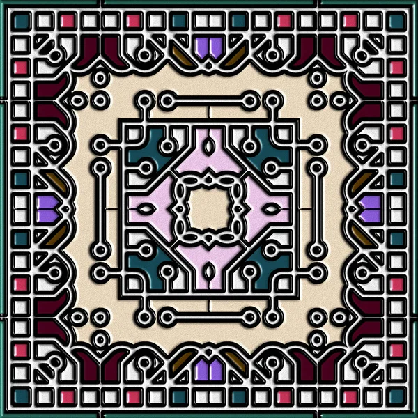 soyut sanat, mozaik desen, simetrik ve geometrik şekiller