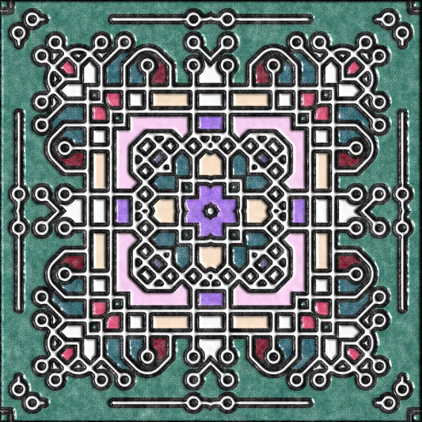 soyut sanat, mozaik desen, simetrik ve geometrik şekiller